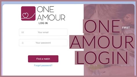 oneamour login|Welcome back!